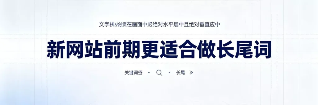 新站前期应主攻长尾关键词，避开头部大站竞争，从低竞争词获取初期排名