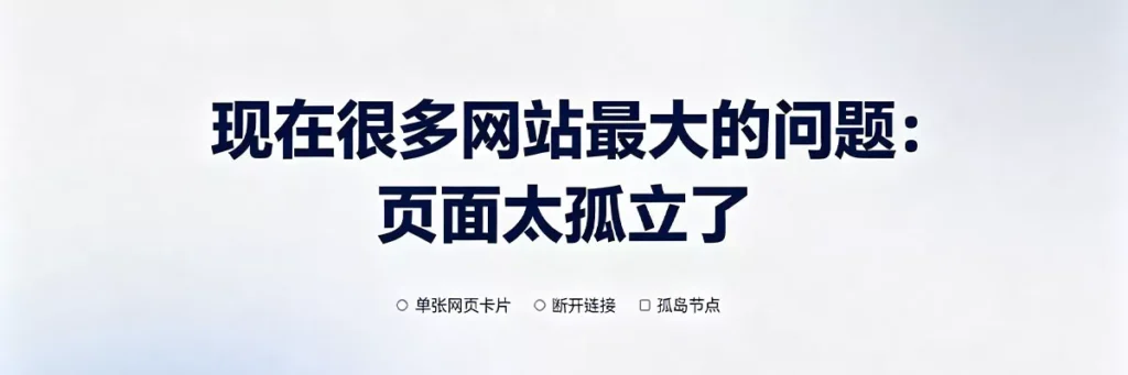 孤立页面缺乏内链支撑，Google爬虫难以发现且难以判断其重要性，导致排名上不去