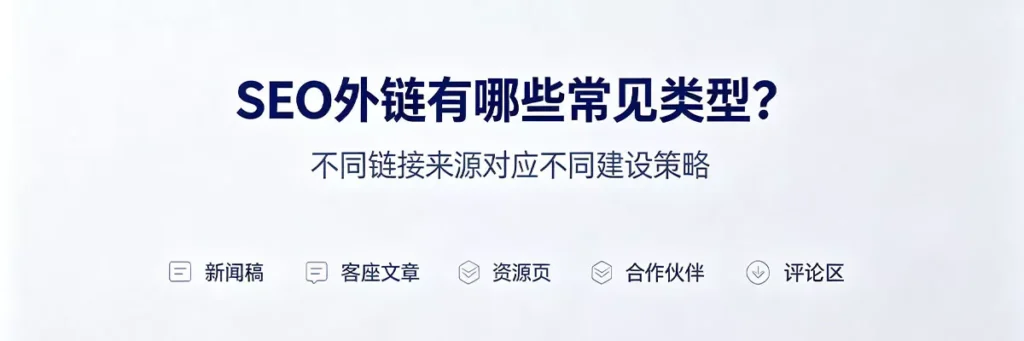 SEO外链教程：SEO外链有哪些常见类型——包括锚文本外链、纯URL外链、图片外链、Dofollow与Nofollow链接、自然外链与手动外链等