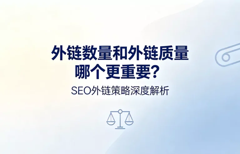 外链数量和外链质量哪个更重要？谷歌SEO外链策略核心解读